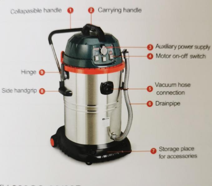 Κενός καθαριστής σκόνης μηχανών 1200W ηλεκτρικών σκουπών του ISO για τη βιομηχανική χρήση 0