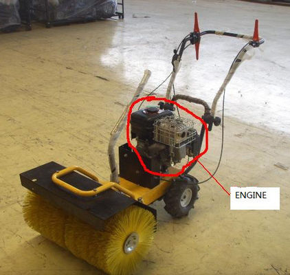 6.5HP περίπατος οχημάτων αποκομιδής απορριμμάτων βουρτσών δύναμης χιονιού πίσω από την υψηλή ευελιξία εκκινητών οπισθοχώρησης